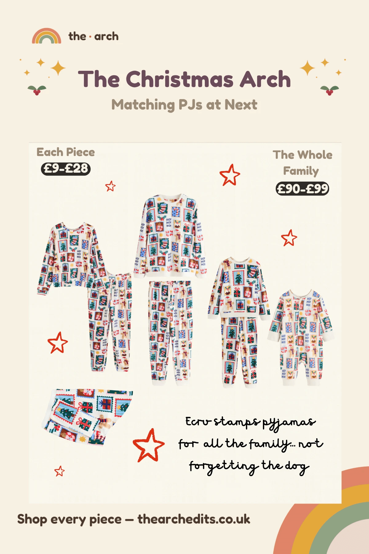 The Christmas Arch: Matching PJs at Next mood board