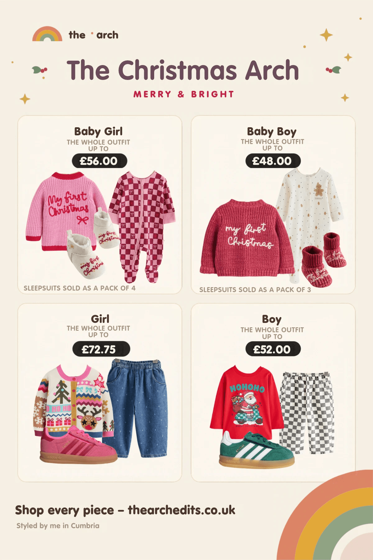 The Christmas Arch: Merry and Bright mood board